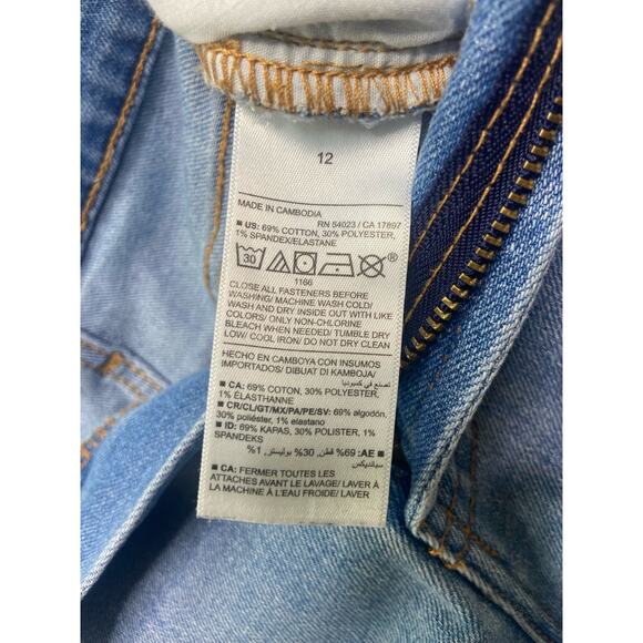 Old Navy High-Waisted Wow Jean Shorts Denim Medium Washed Blue Women's Size 12 - Picture 6 of 9